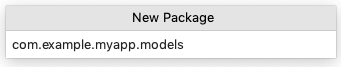 intellij new package models