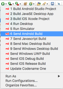 eclipse send android build