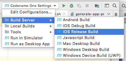 intellij ios release build