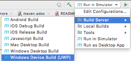 intellij windows uwp build