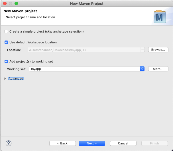 eclipse new project wizard new maven project